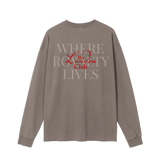 Royalty Lives Washed Long Sleeve T-Shirt